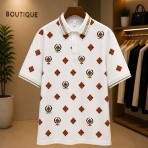 CARO ALICE Monogram Pattern Polo Shirt