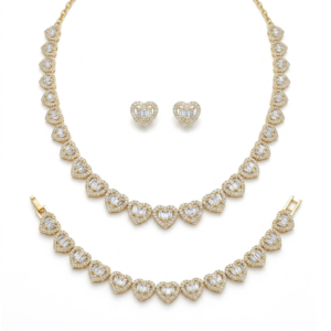 1. Vintage-Style Gold & Lavender Pearl Jewelry Set