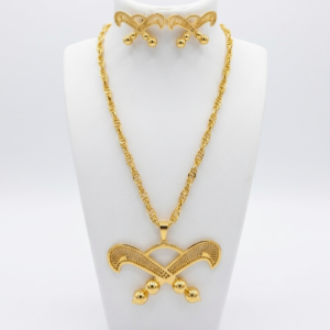 Akrafena Adinkra necklace & Earrings set