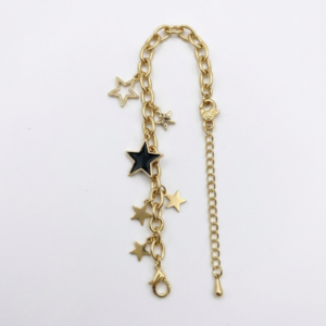 Gold Tone star Charm Extender/Chain Extender with Charms