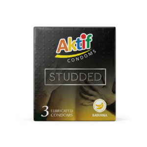 Aktif Studded Condoms - Banana Flavour
