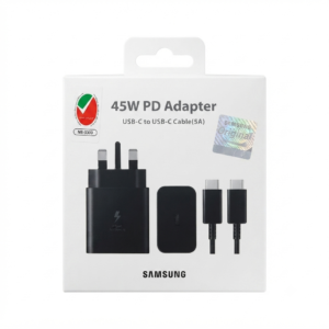 *Samsung 45W PD Adapter + USB-C to USB-C -cable