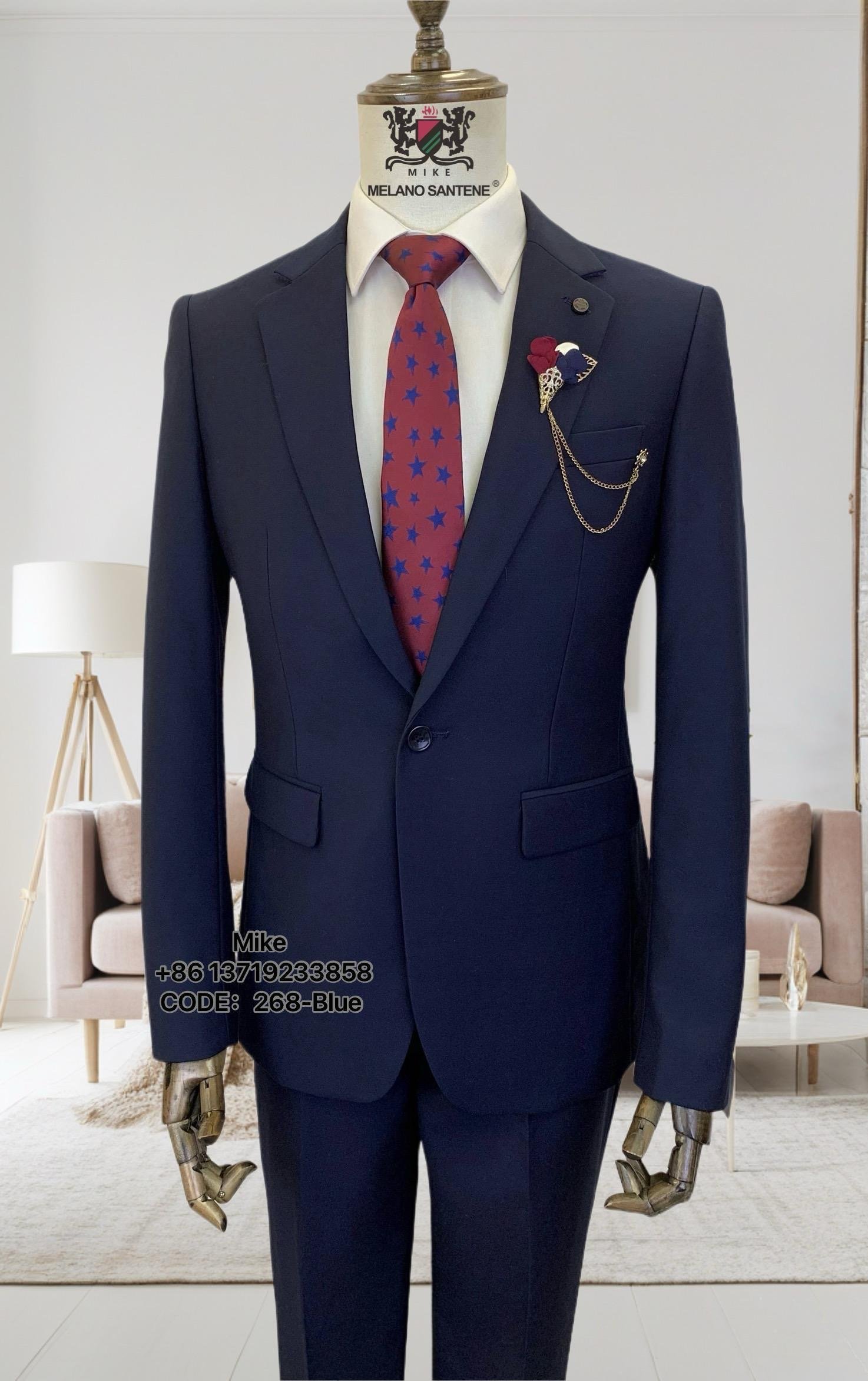Men’s Classic Formal Suit Set – 4-Piece Suit with Shirt & Tie